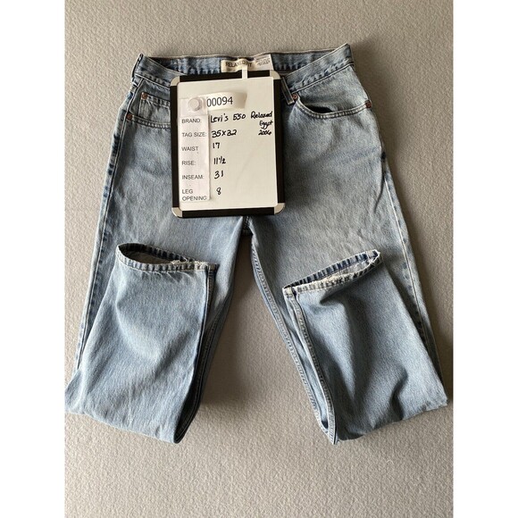 Levi 550 Jeans Mens 34x31 Blue Relaxed Straight Leg Fading Light Tag 35x32 * - Picture 15 of 15